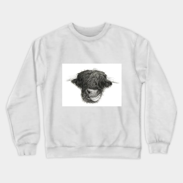 hungry Hamish the hairy cow Crewneck Sweatshirt by David Dots